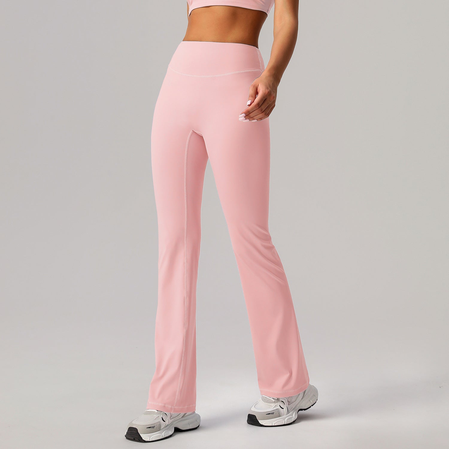Yoga Wide Leg Pants High Waist Belly Contracting Fitness Trousers Women Skinny Hip Raise Bell Bottom Pants Sports Casual Pants