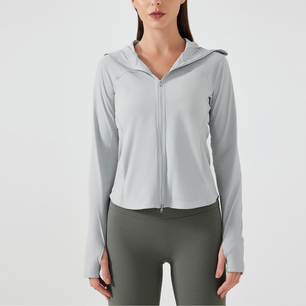 Hooded Face Covering Sun Protection Clothing Women Ice Feeling Quick Drying Breathable Outdoor UV Proof Wind Shield