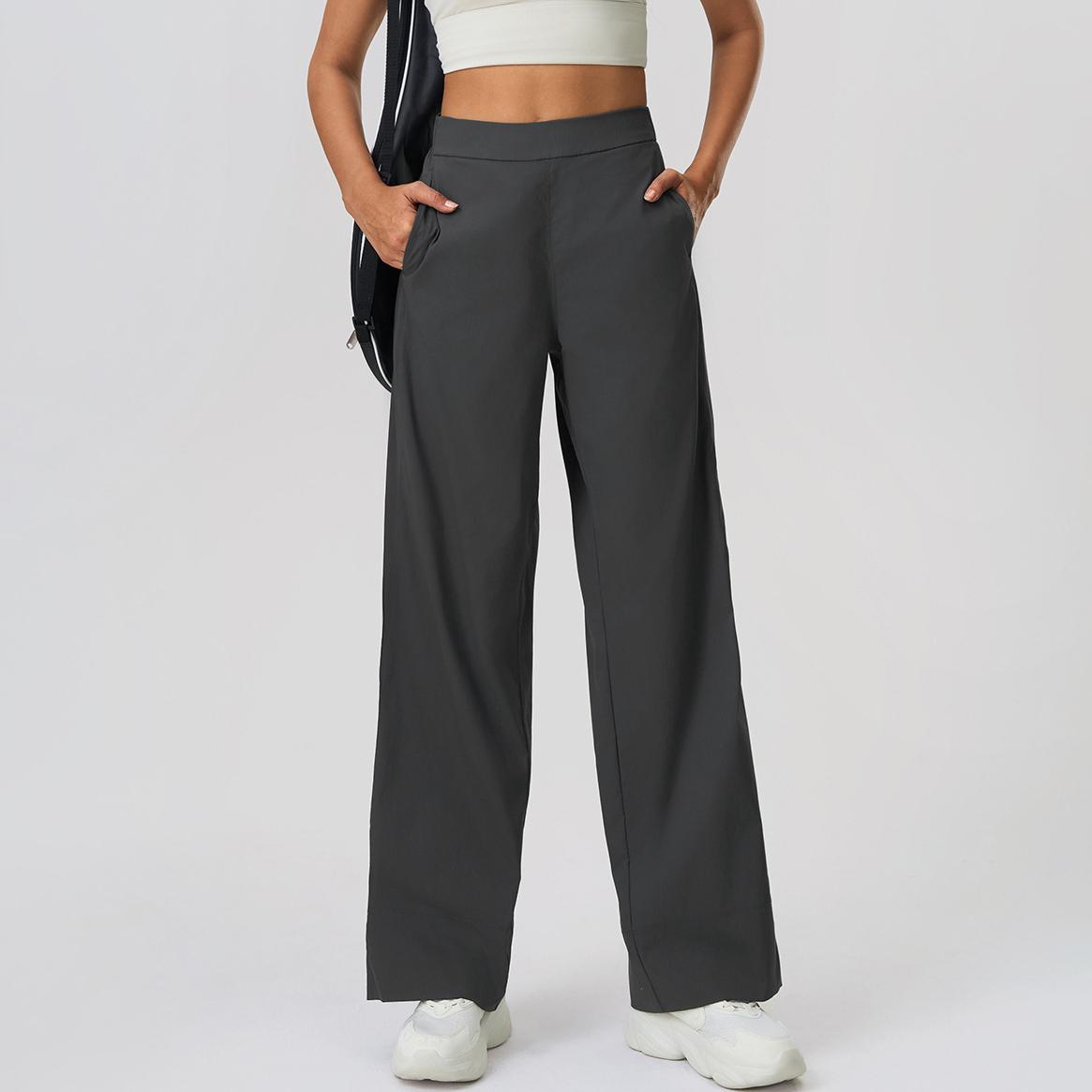 Spring Summer Sports Casual Pants Women Loose All Matching Straight Pants Nude Feel Breathable Fitness Yoga Pants