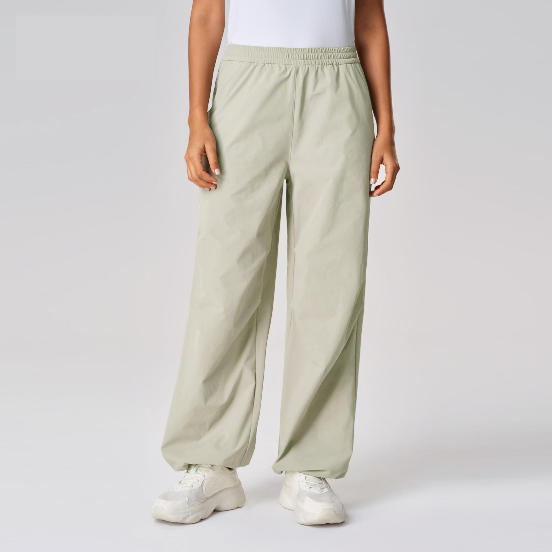 Spring Summer Ankle Tied Wide Leg Casual Pants Cuffless Pants Quick Drying Breathable Fitness Yoga Pants Sports Trousers for Women