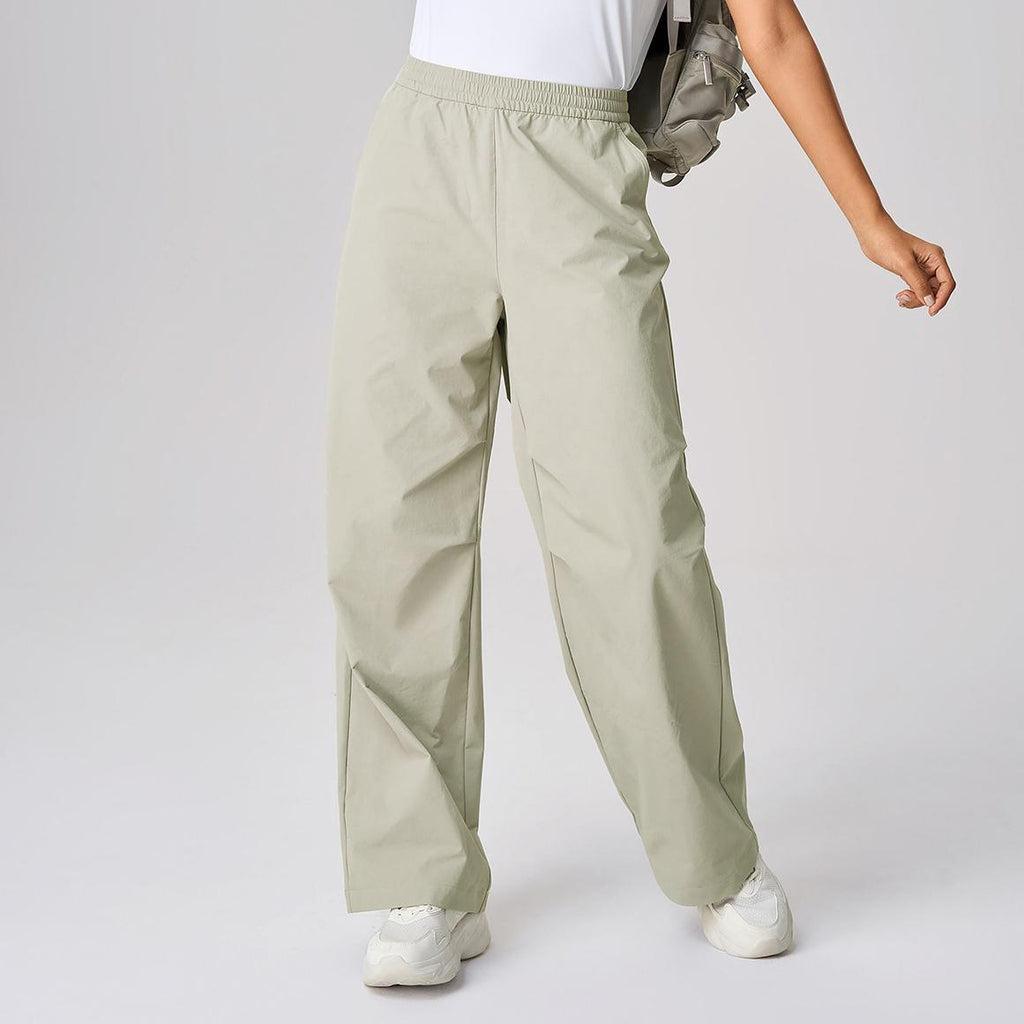 Spring Summer Ankle Tied Wide Leg Casual Pants Cuffless Pants Quick Drying Breathable Fitness Yoga Pants Sports Trousers for Women