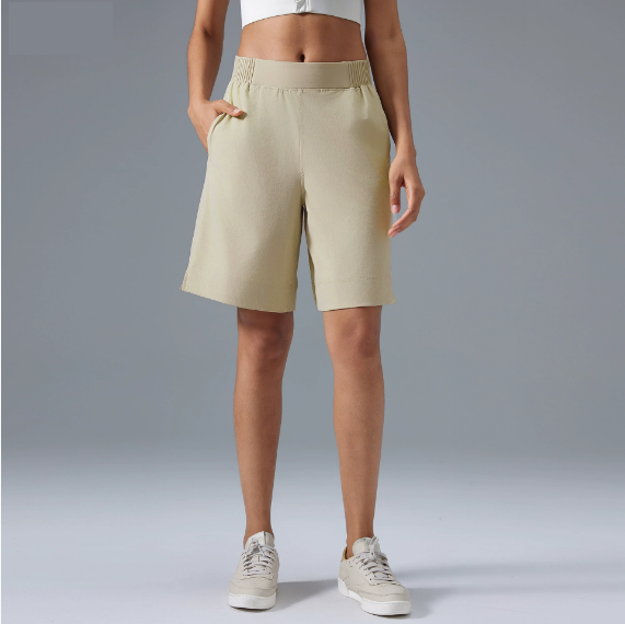High Waist Loose Sports Shorts Women Summer Office Casual Workout Cropped Pants Breathable Quick Drying Yoga Shorts