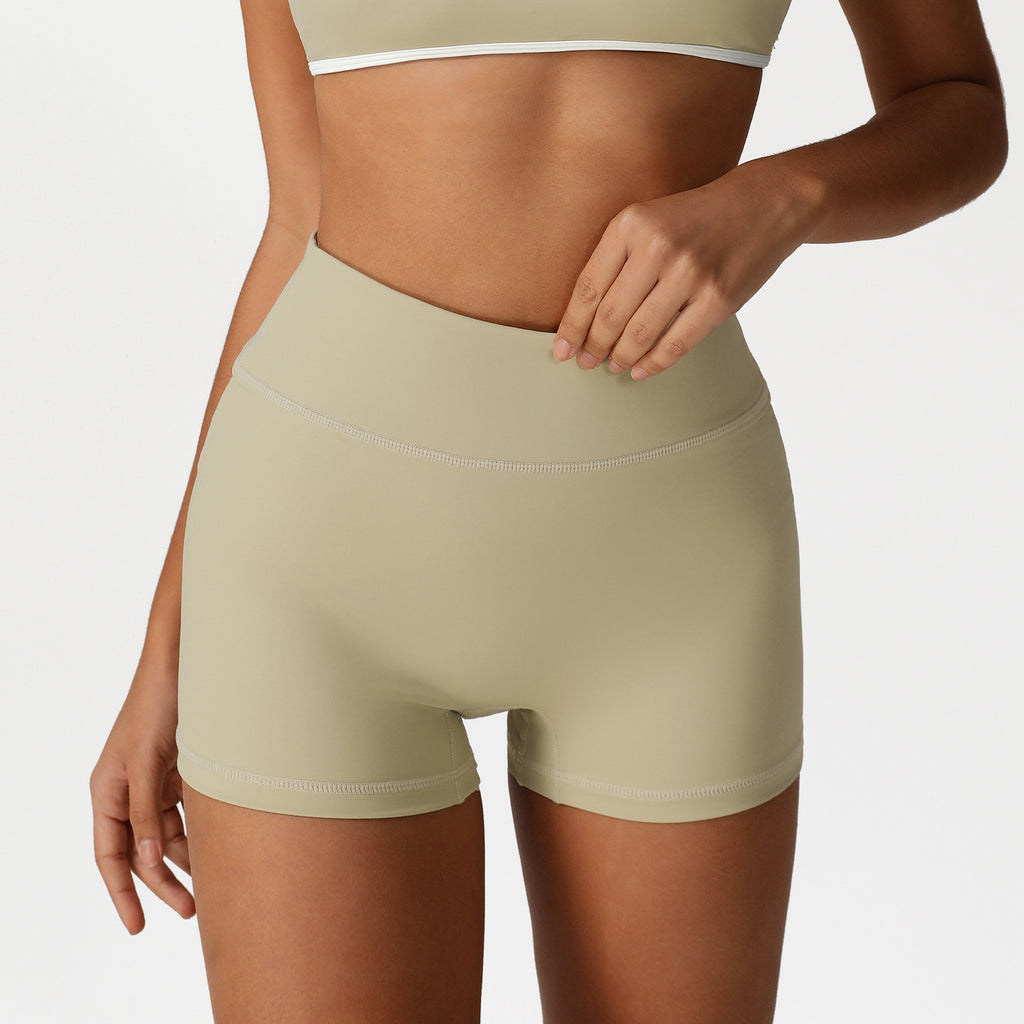 Sports Yoga Bum Lift Shorts Women High Waist Belly Contracting Close Fitting Shorts Outdoor Training Cycling Fitness Shorts