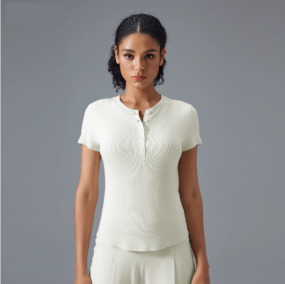 Yoga Clothes Short Sleeve Women Elastic Comfortable Skin Friendly Fitness T shirt Slim Slimming Sports Top