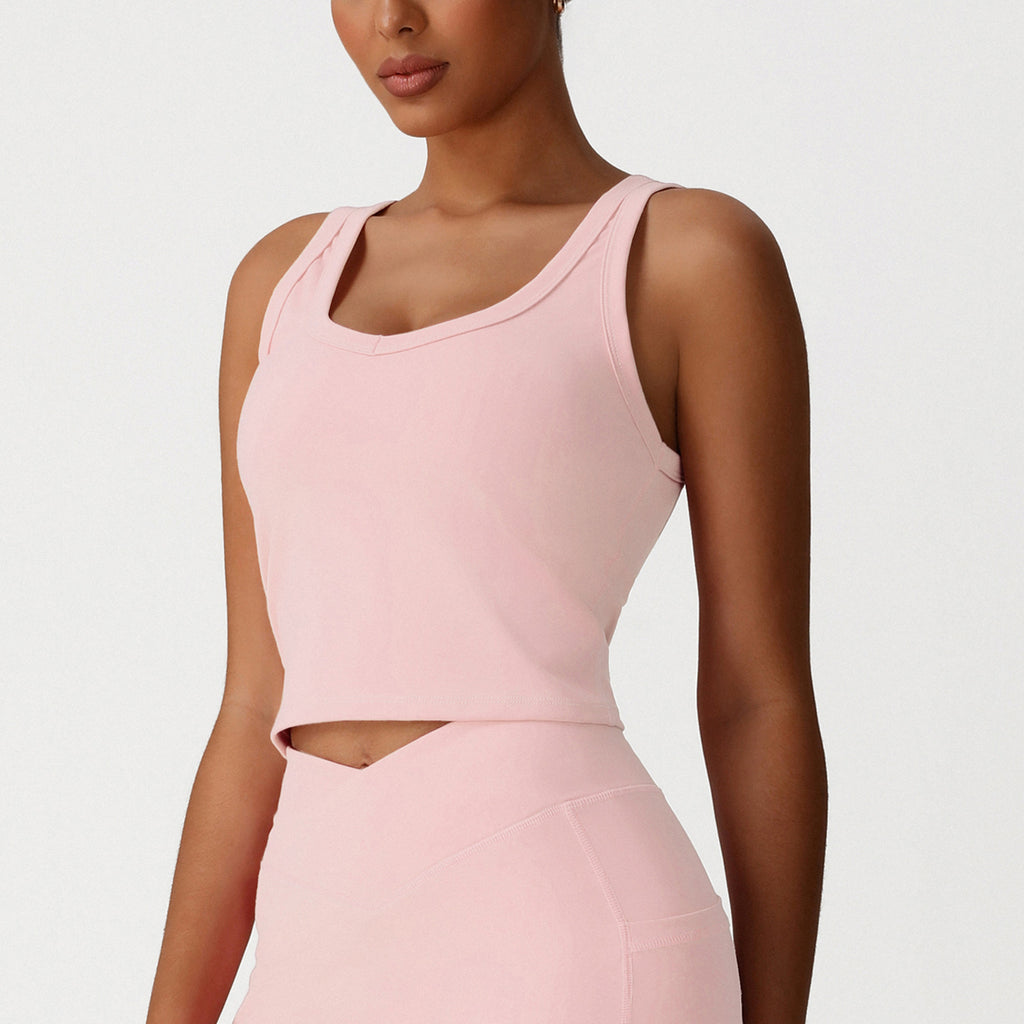 Tight Yoga Vest Quick-Drying High Elastic Workout Clothes Women Outdoor All Matching Running Beauty Back Shaping Sports Underwear