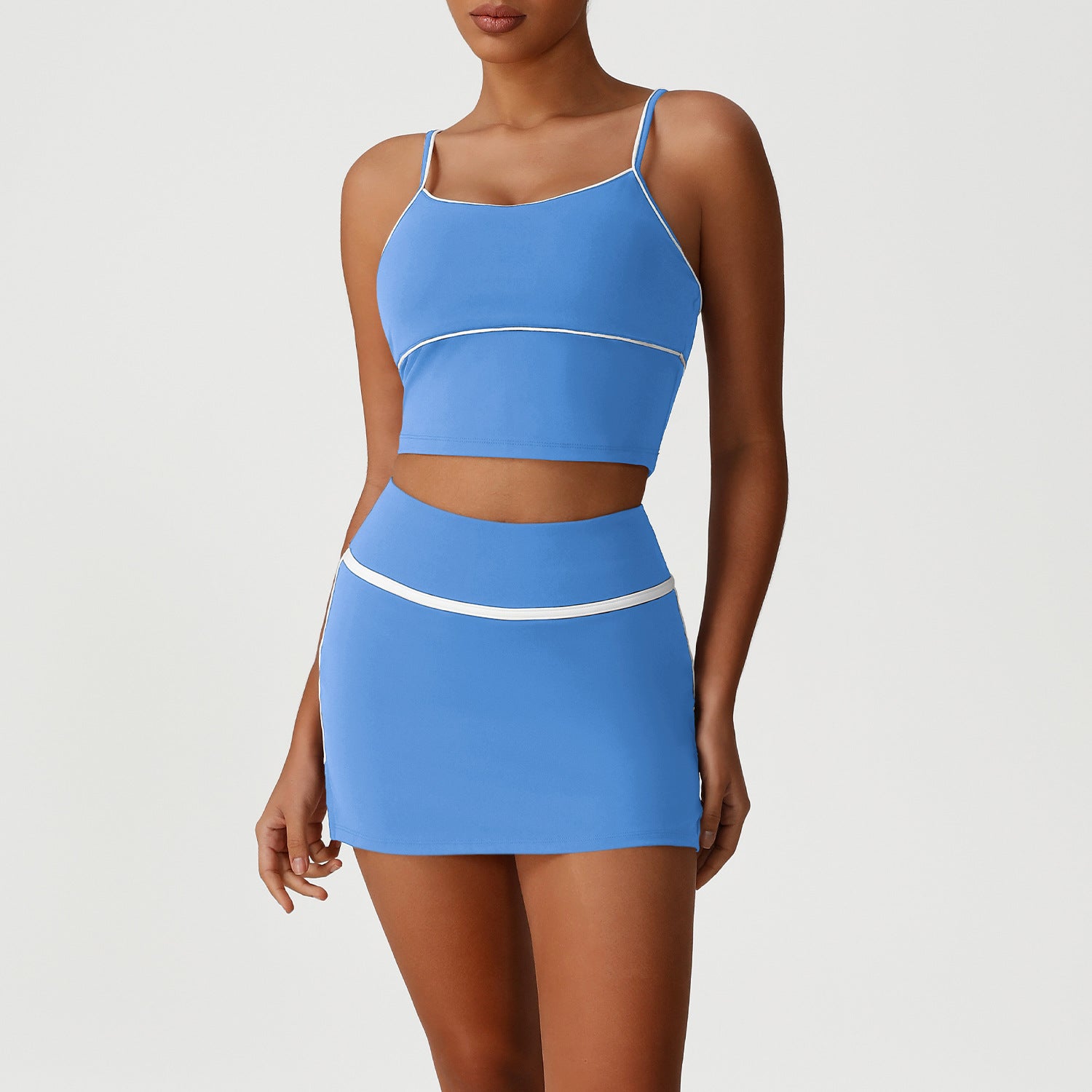 Camisole Tight Sports Set Sexy Low Collar Casual Long Sleeved Top Yoga Fitness