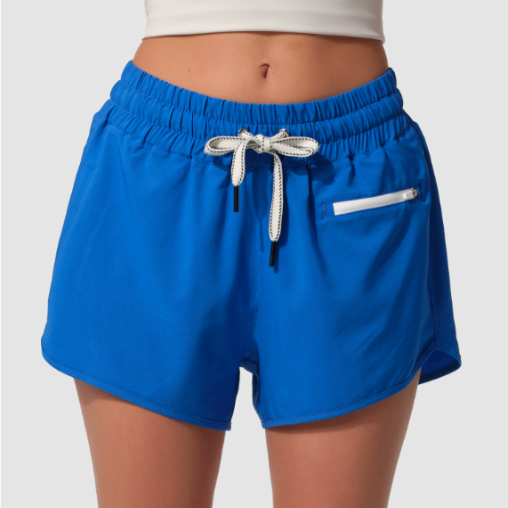 Summer Quick Drying Anti Exposure Sports Shorts Women Loose Running Fitness Pants Casual High Waist Belly Contracting Yoga Pants