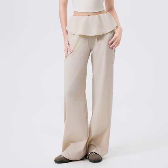 High Waist Drawstring Fitness Lace Quick Drying Yoga Pants Loose Casual Trousers Running Sports Yoga Pants Yoga Pants Women