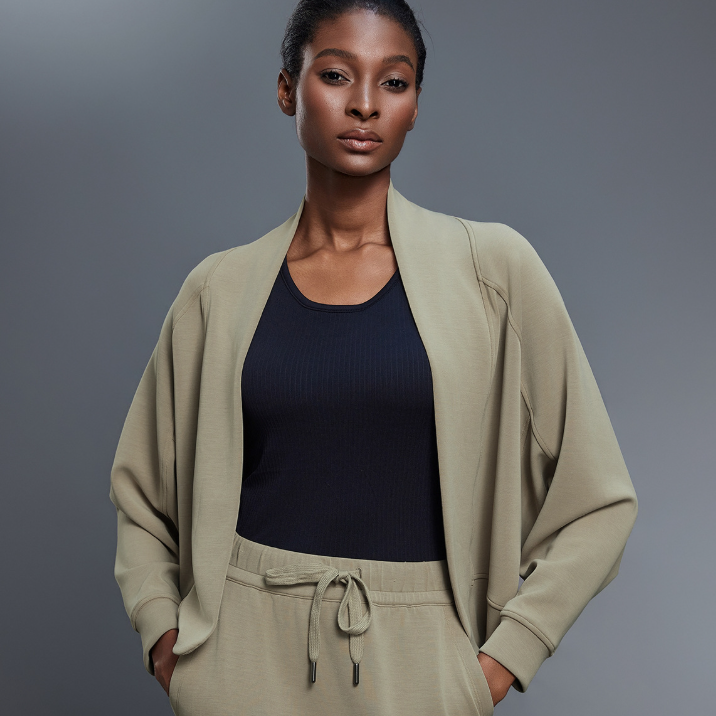 Personalized Shawl Cardigan Coat Idle Wild Casual Sports Long Sleeve Top