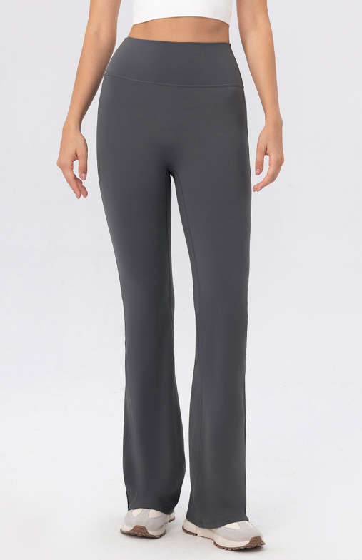 Autumn Winter Fleece Lined High Waist Yoga Bell Bottom Pants Hip Raise Slimming Sports Bootcut Trousers Warm Outdoor Workout Running Pants