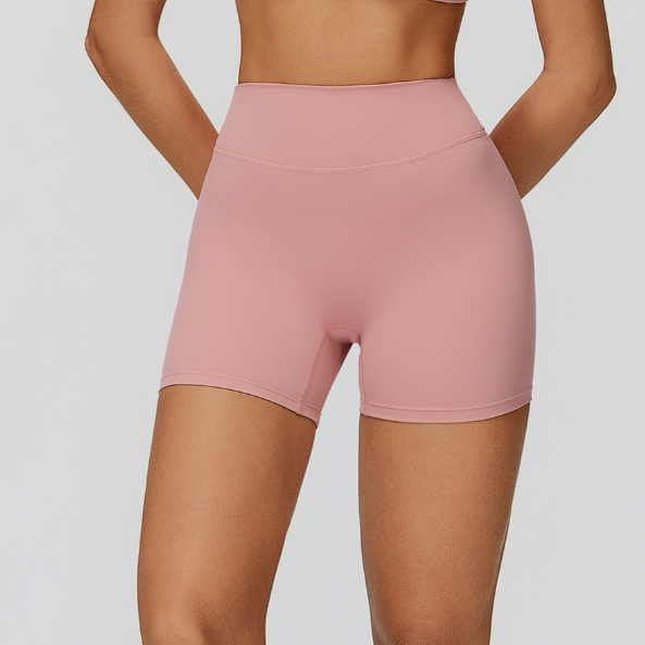 Brushed Yoga Shorts High Waist Quick Drying V Shaped Back Waist Sports Shorts Outdoor Running Fitness Clothes Women