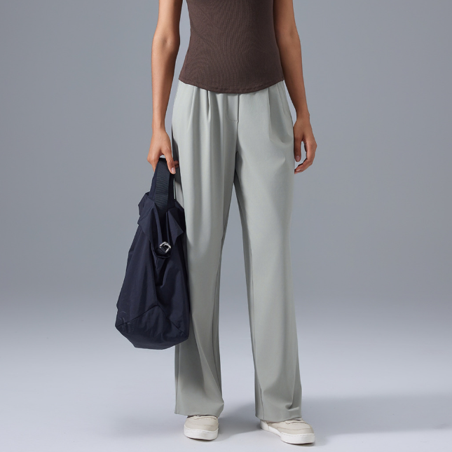 High Waist Drooping Sports Casual Pants Women Loose Slimming All Matching Wide Leg Pants Quick Drying Breathable Straight Trousers