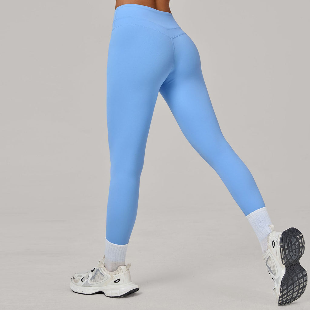 Pantalon de sport effet seconde peau, séchage rapide, respirant, taille haute, effet push-up, idéal pour le yoga.