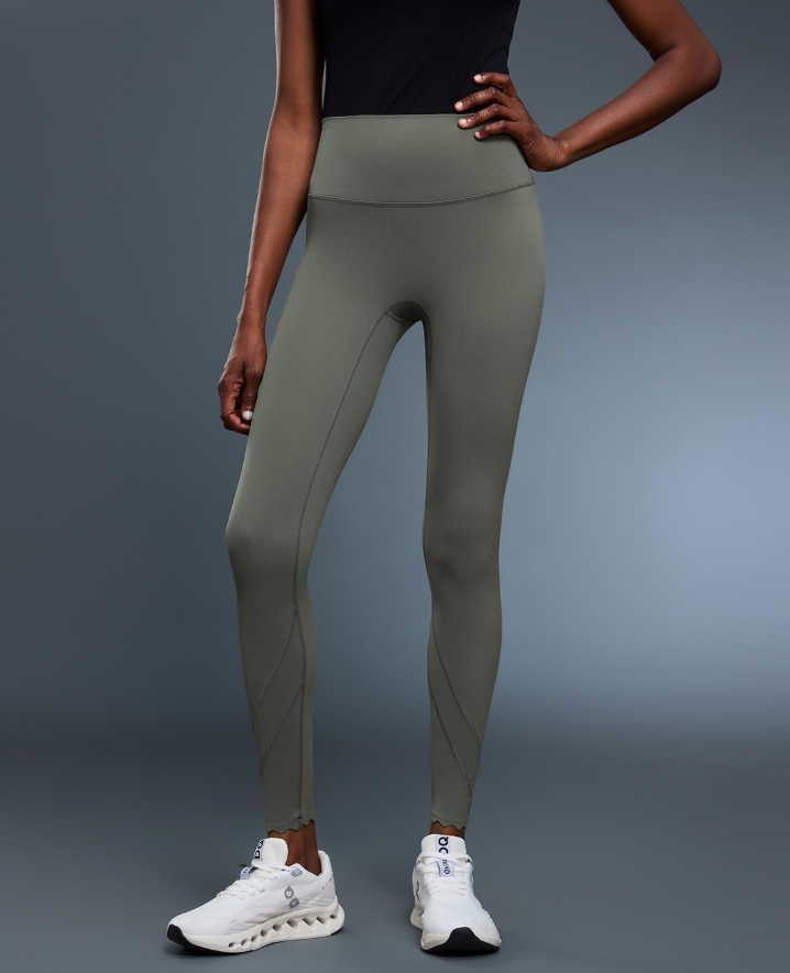 Pantalon de yoga taille haute gainant les hanches, longueur cheville, effet seconde peau, gainant et extensible, idéal pour le sport et la course à pied (femme)