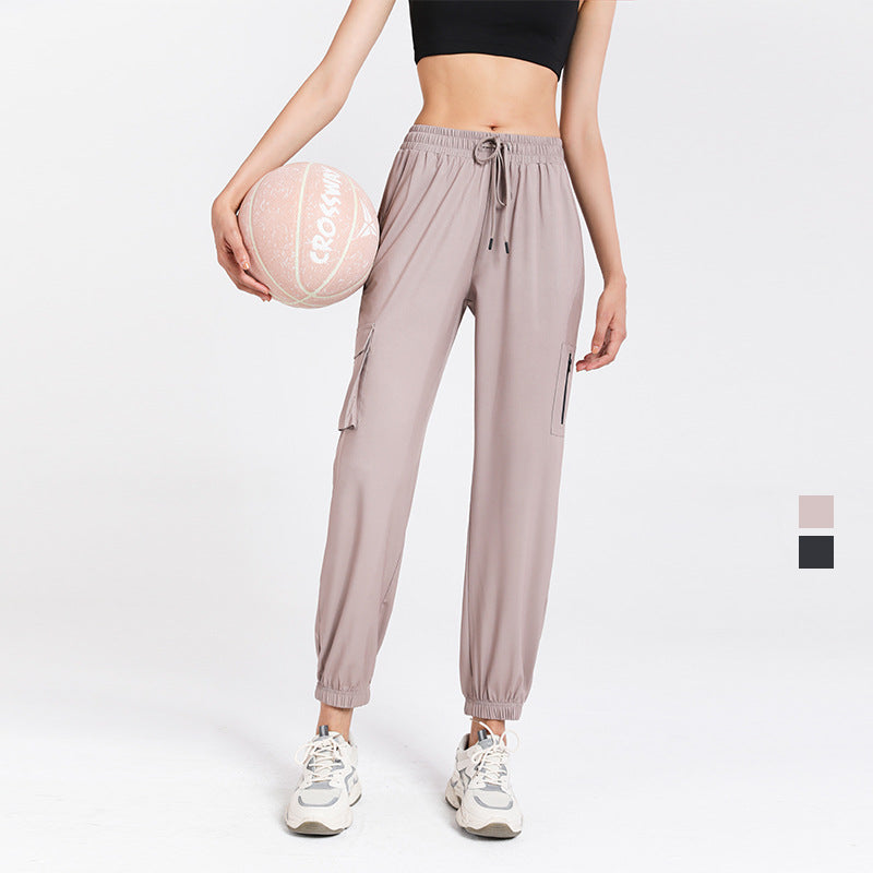 Pantalon de sport automne-hiver femme, coupe droite ample, respirant, skinny, idéal pour la course à pied et l'entraînement, séchage rapide.