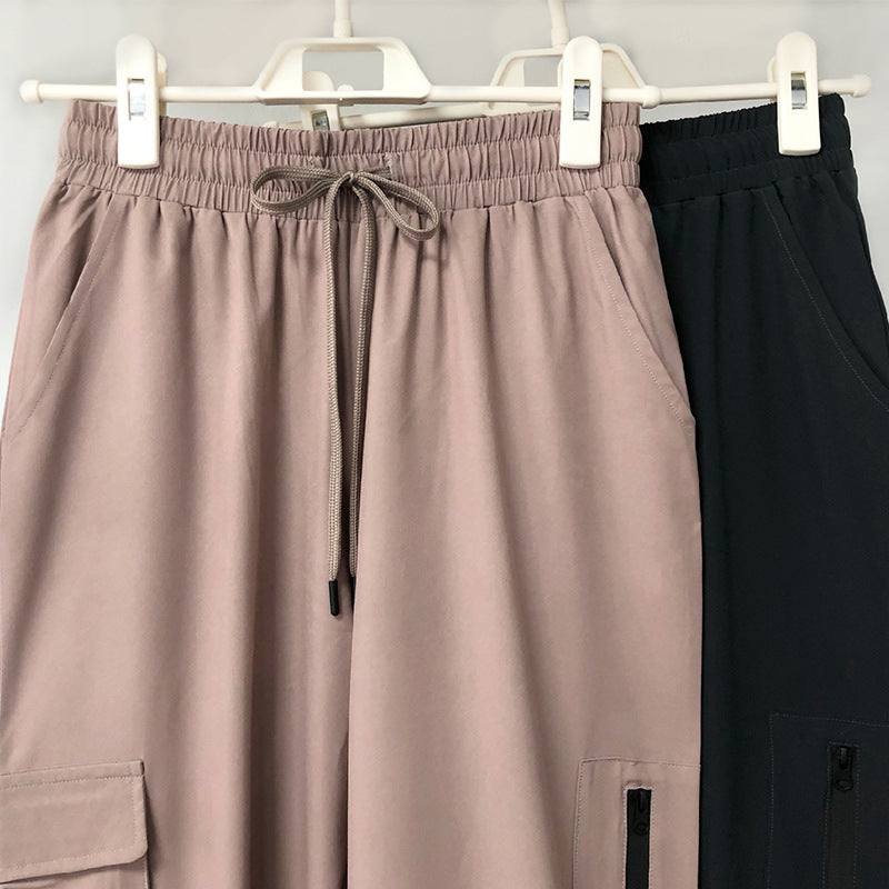 Pantalon de sport automne-hiver femme, coupe droite ample, respirant, skinny, idéal pour la course à pied et l'entraînement, séchage rapide.