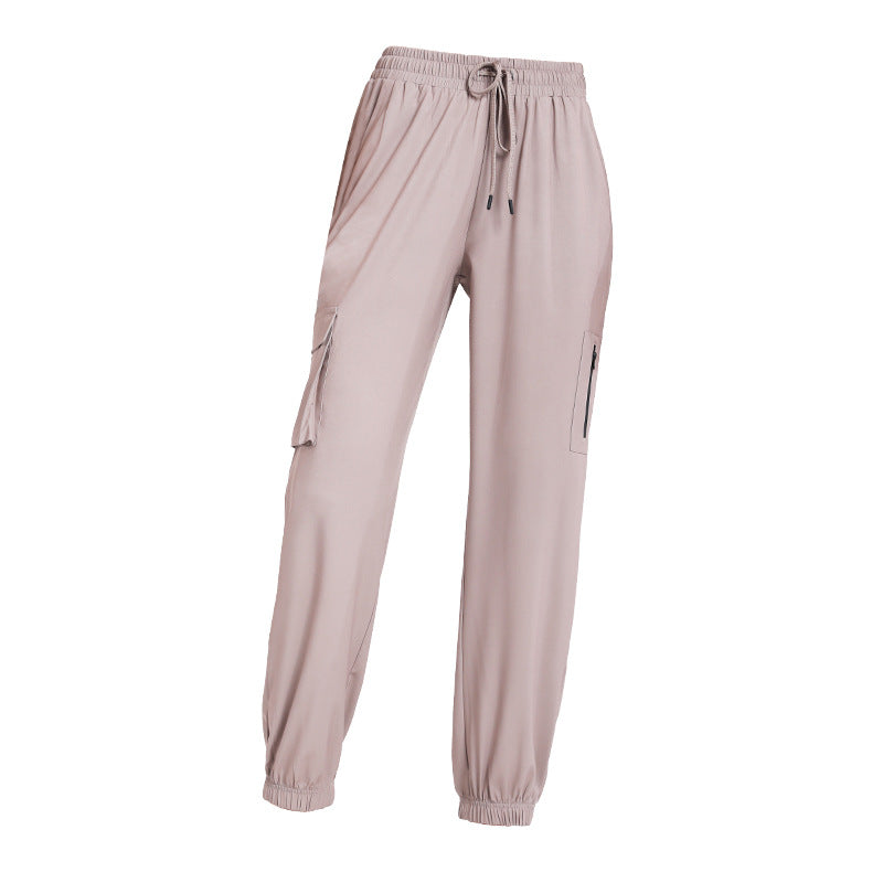 Pantalon de sport automne-hiver femme, coupe droite ample, respirant, skinny, idéal pour la course à pied et l'entraînement, séchage rapide.