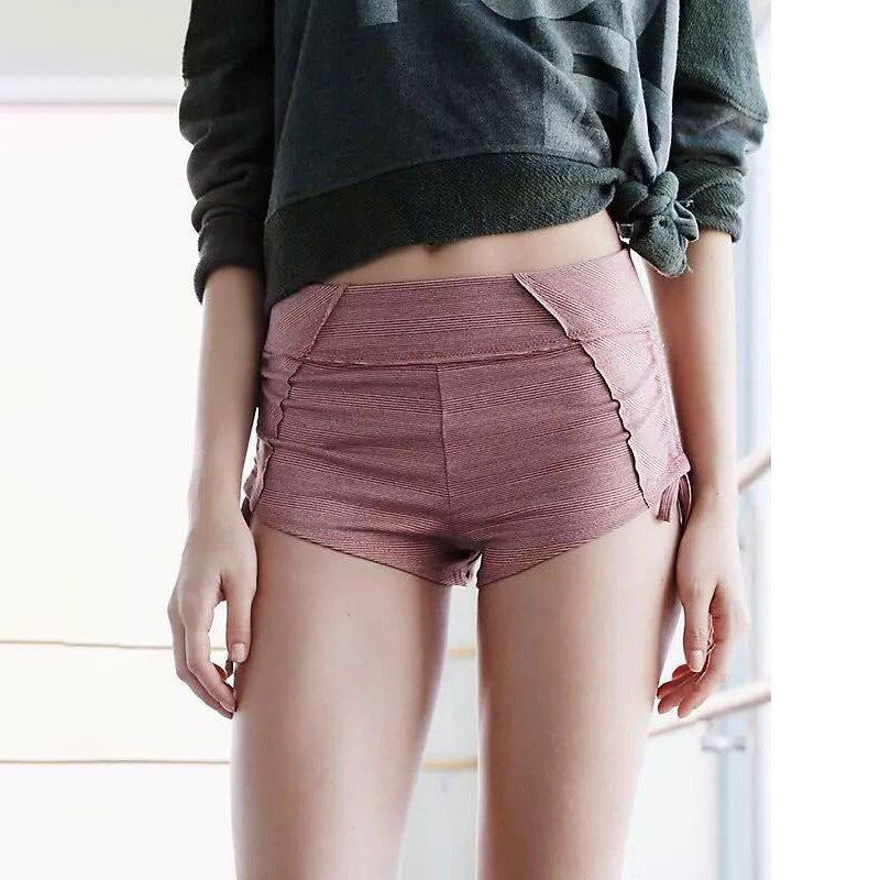 Sports Lace Up Rib Cloth Yoga Pants Shorts Women Slimming Casual Pants Women Running Yoga Fitness Pants Women