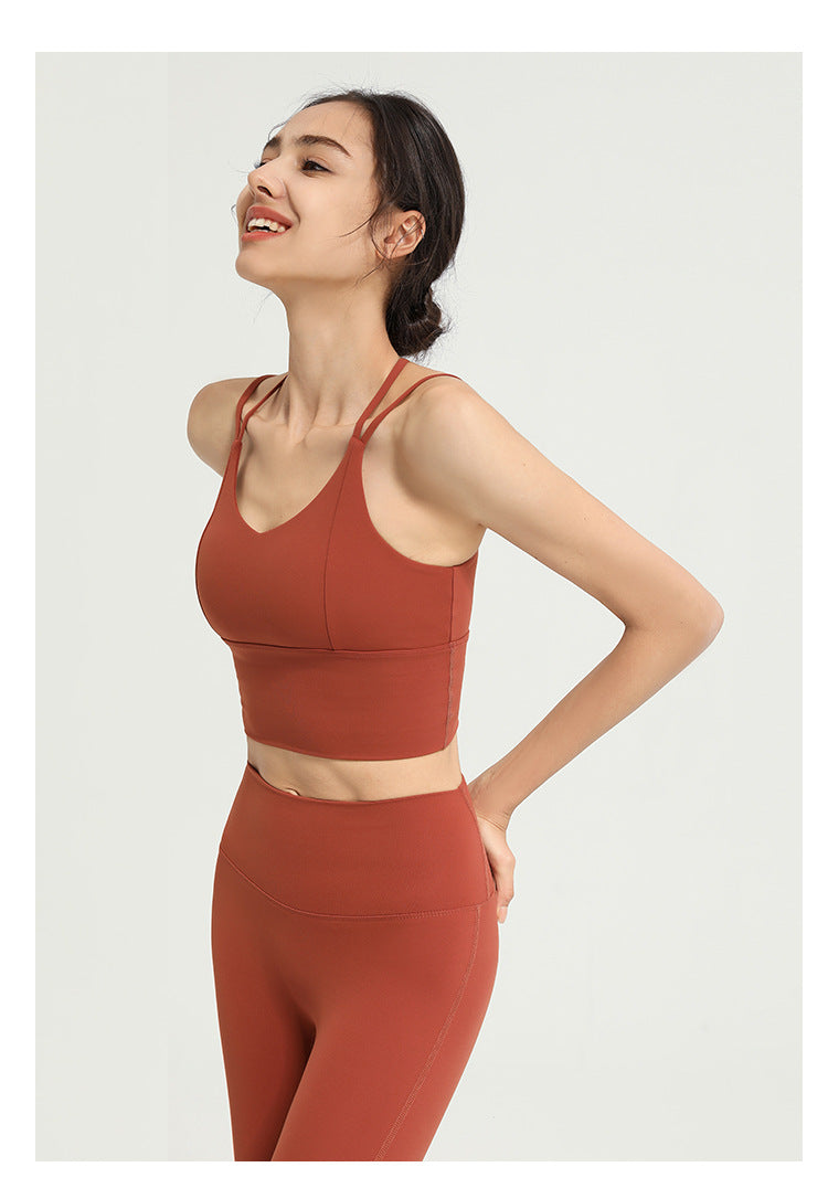 Ropa interior deportiva para mujer, a prueba de golpes, push up, chaleco de yoga, sujetador para correr, entrenamiento, ropa exterior, sujetador de belleza para la espalda.