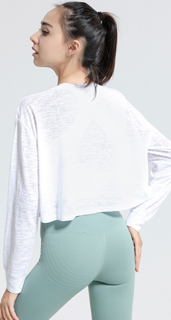 Sports Top Women Autumn Long Sleeve Loose T-shirt Running Yoga Clothes Workout Clothes Quick Drying Clothes Blouse