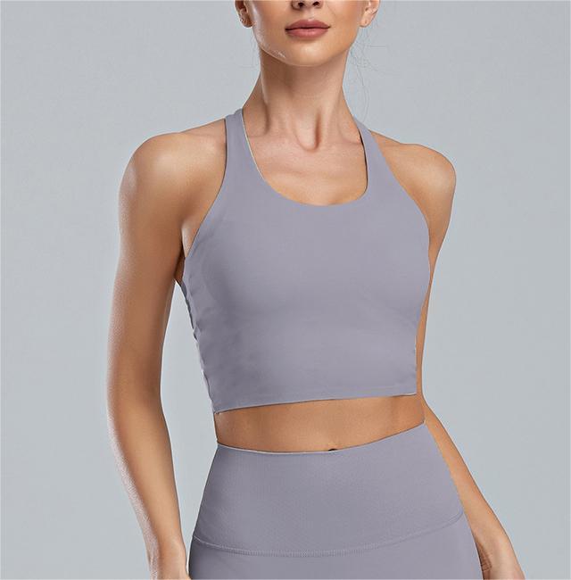 Sujetador deportivo de talla grande para mujer, de alta resistencia, a prueba de golpes, para correr, yoga, hermoso chaleco, sujetador push up sin costuras para fitness.