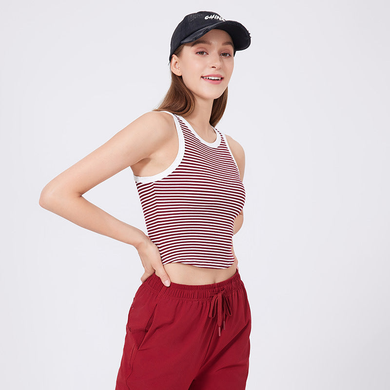 Burgundy and White Stripes