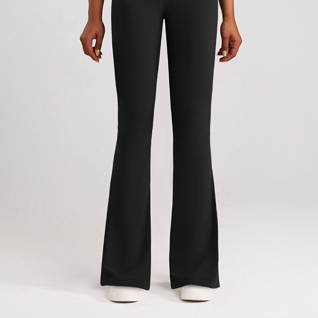 High Waist Micro Pull Yoga Pants Slimming Hip Raise Dance Pilates Tights Quick Drying Sports Fitness Bell Bottom Pants