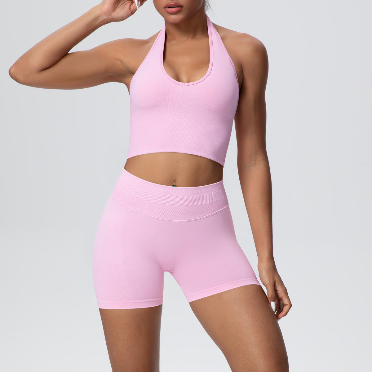 Vest Shorts Suit-Barbie Pink