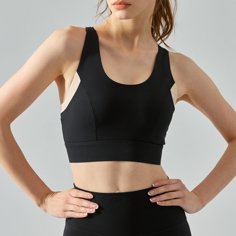 Ropa interior deportiva de alta resistencia para mujer, de una pieza, con almohadilla para el pecho, sin costuras, con cierre de gancho y ojal, para correr al aire libre y yoga, color a juego para primavera y verano