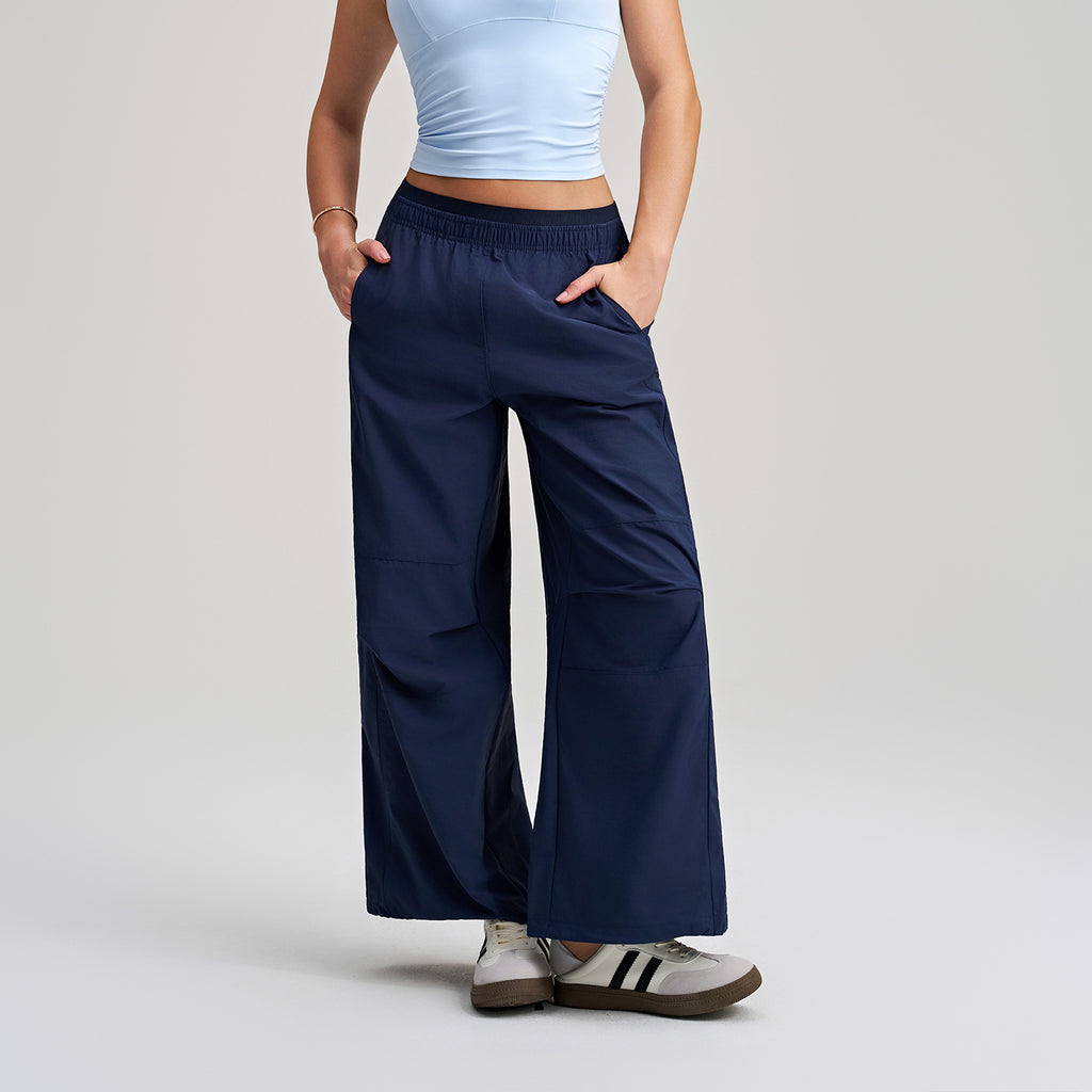 Pantalones casuales para mujer, holgados, de pierna ancha, estilo paracaidista, para bailar jazz, transpirables, deportivos