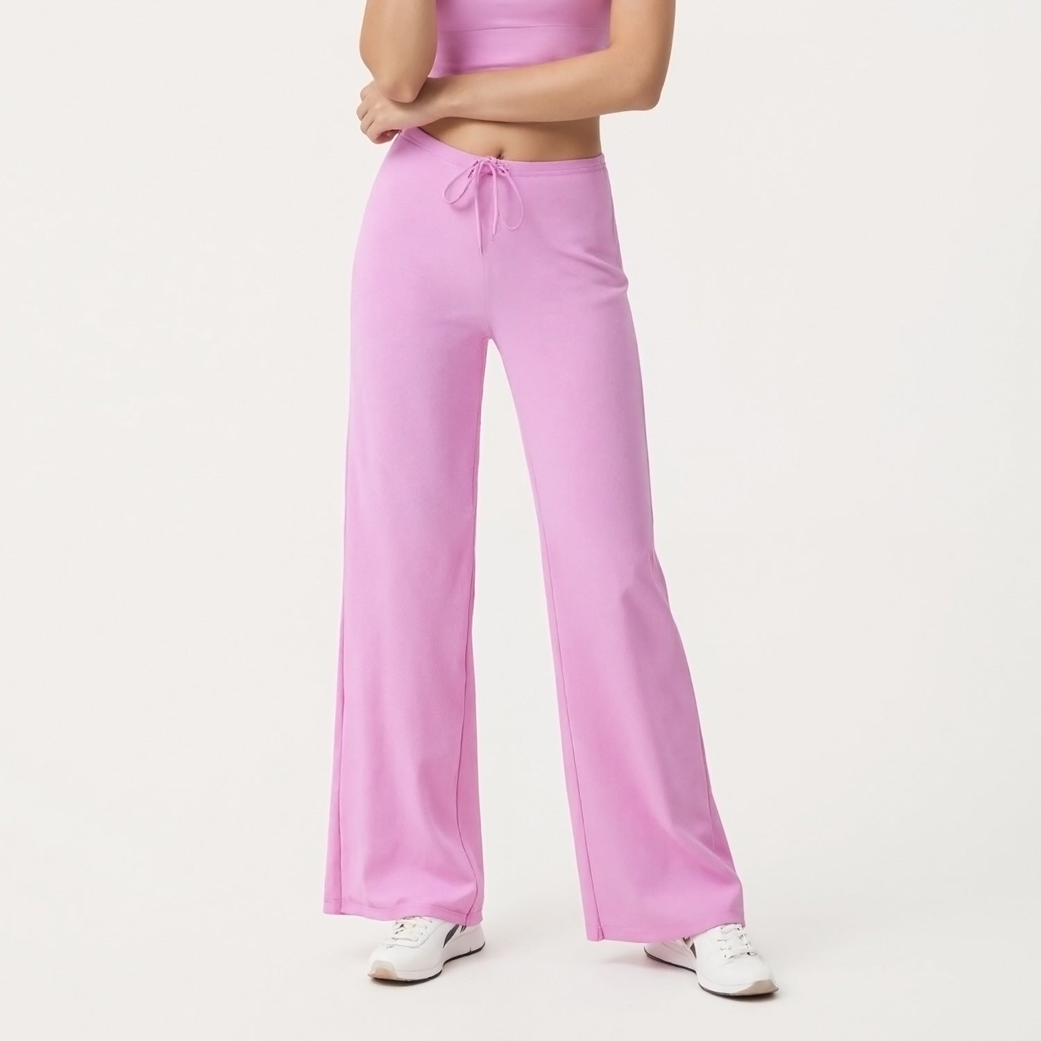 Yoga Pants Women Summer Cool Feeling Wide Leg Straight Pants Antibacterial Loose Slimming Draping Effect Running Exercise Workout Pants