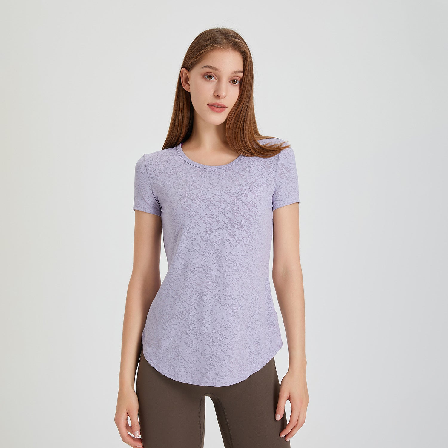 Snowflake Breathable Sports Short Sleeve Women Casual Quick Drying Clothes Backless Twist Yoga Clothes Running Workout T Shirt