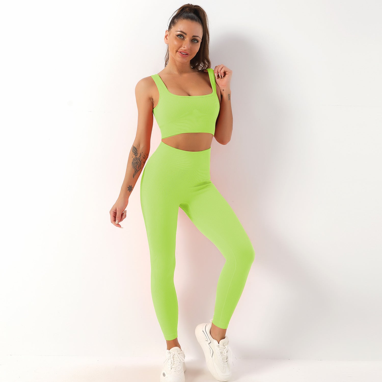 Grass Green Strap Bra Trousers