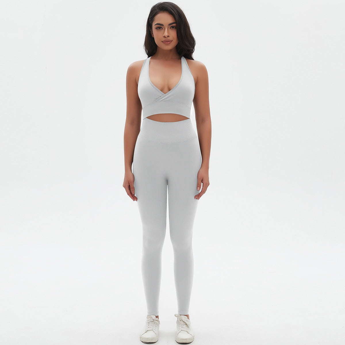 Cross Bra Trousers Suit-Moonlight White