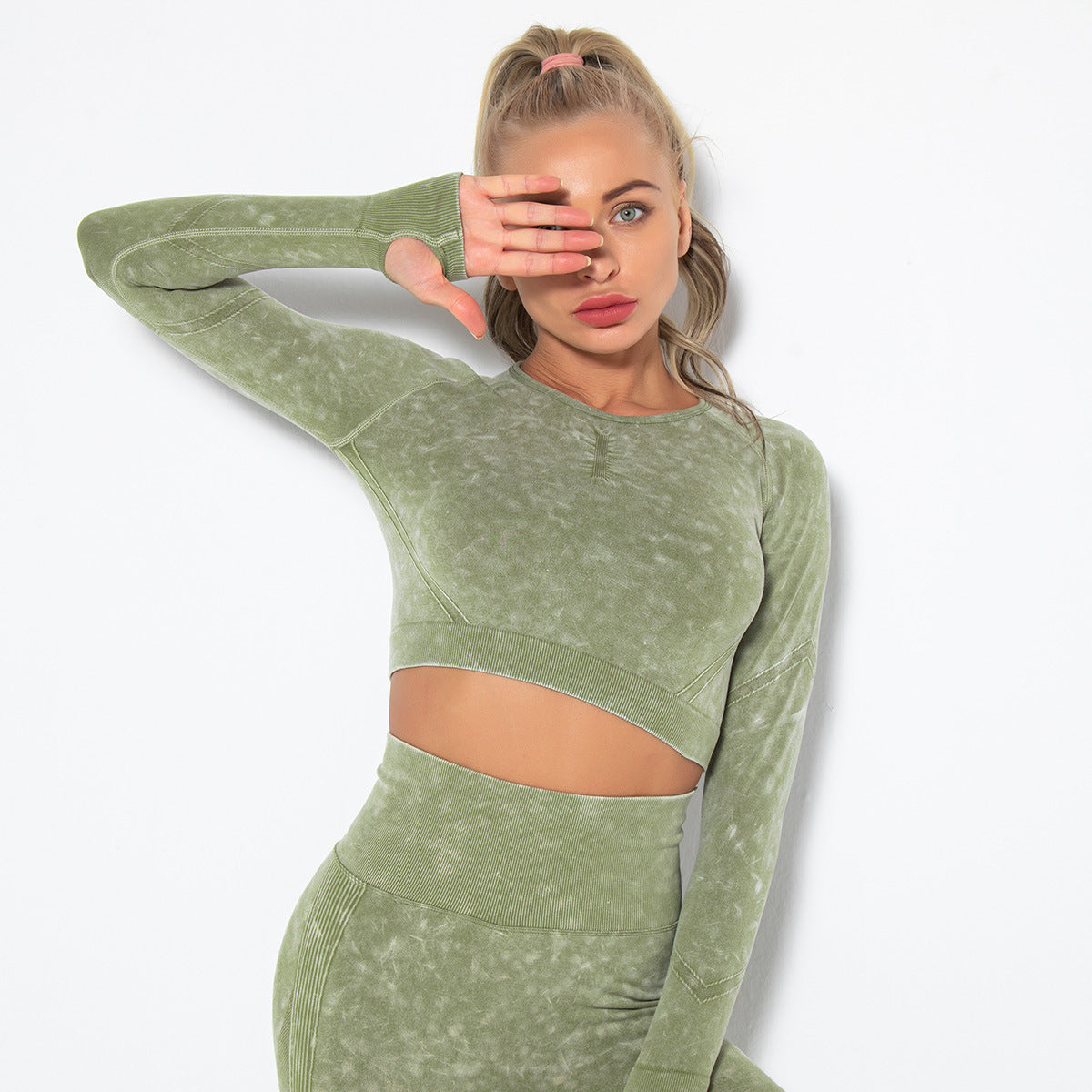 Long Sleeve-Washed Army Green