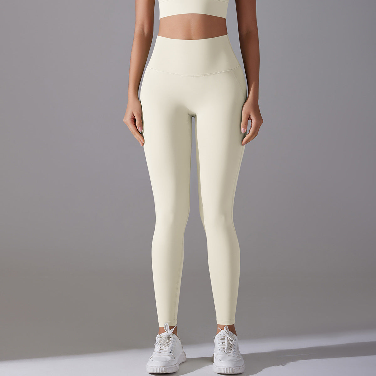 Pantalones de cintura alta con realce de cadera y tacto nude para celebridades, ropa interior sin vergüenza, pantalones deportivos para correr, fitness, yoga, para mujer