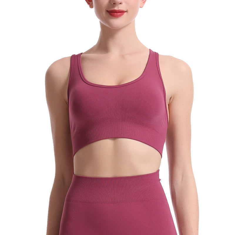 Sous-vêtements de sport d'extérieur décontractés et confortables de haute qualité, soutien-gorge croisé pour le sport et le fitness, sensation peau nue, sans coutures.