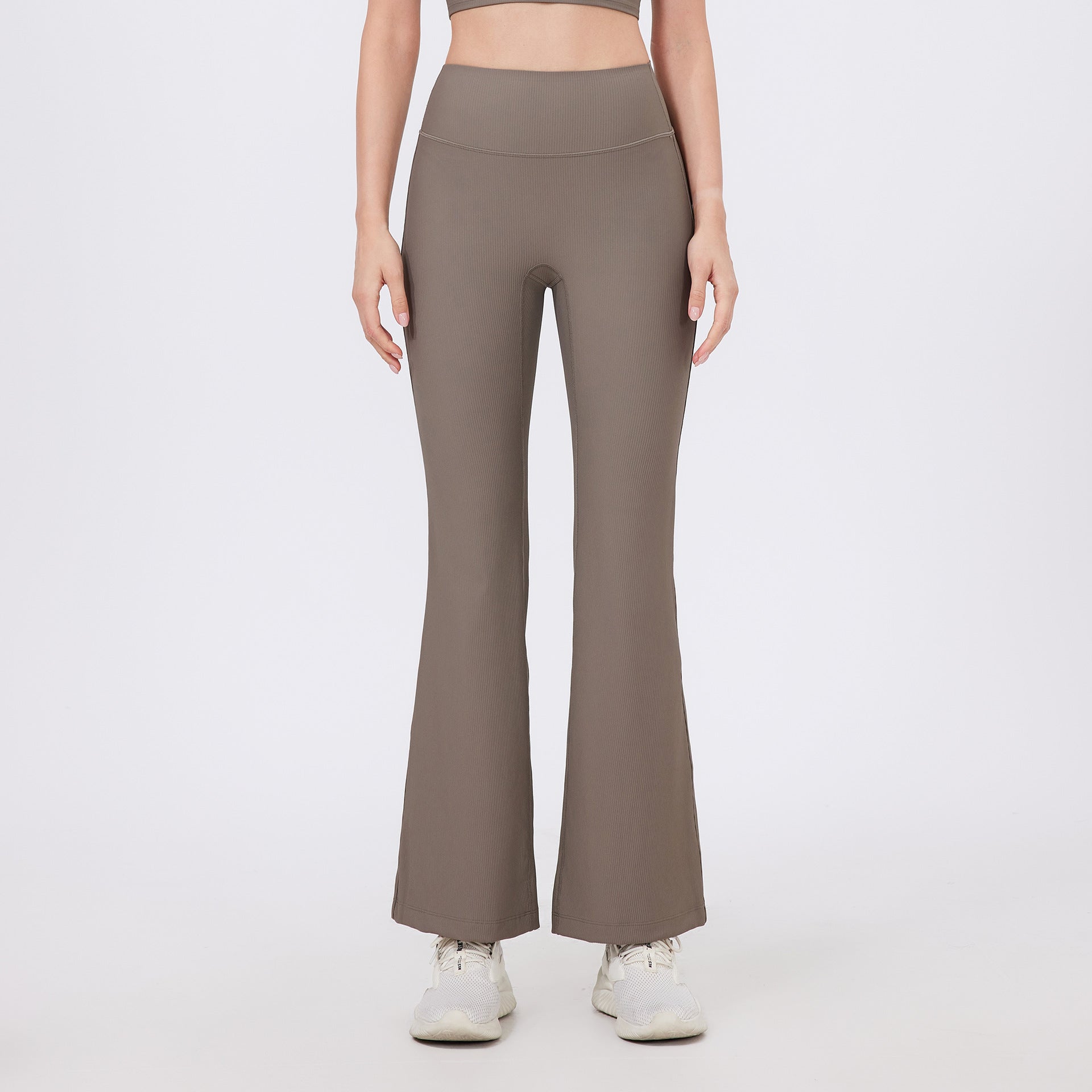 No Embarrassment Line Yoga Bell Bottom Pants Anti Curling Sports Wide Leg Pants Fitness Pants High Waist Hip Lift Dance Bootcut Trousers