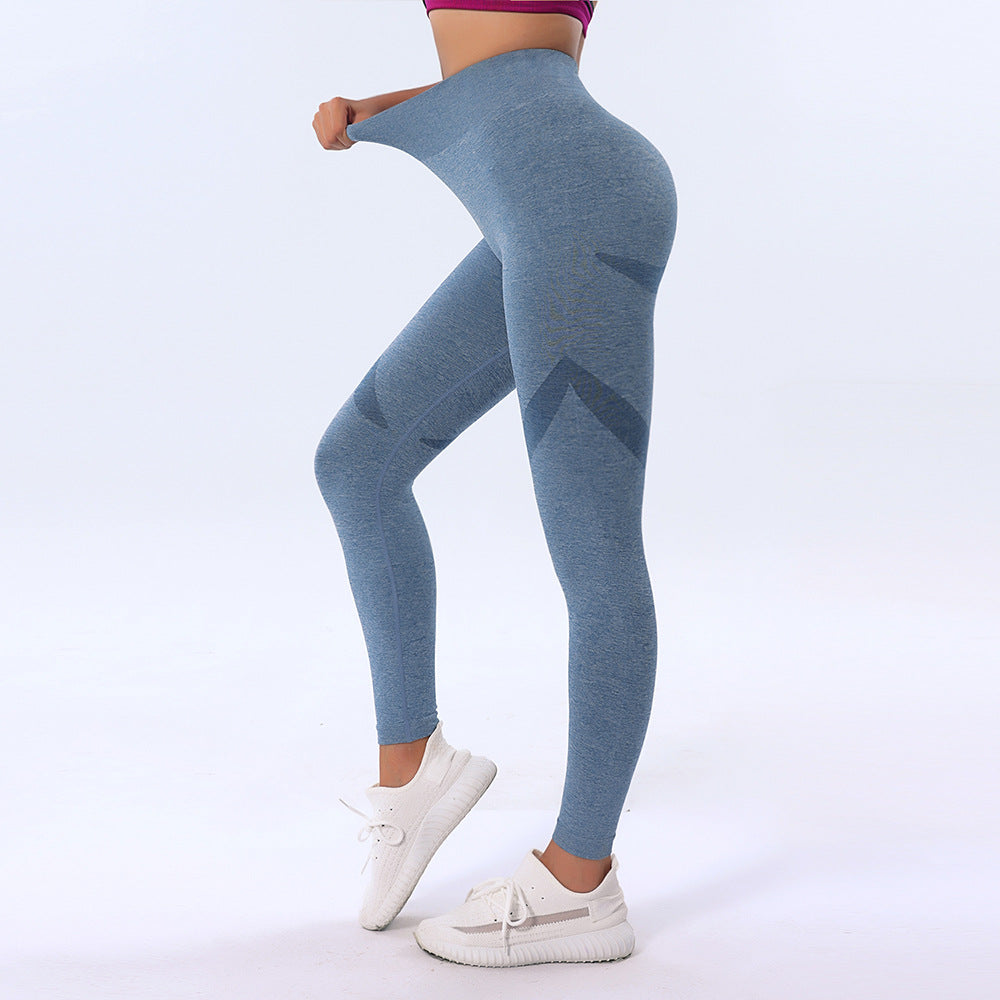 Quick Dry Hip Raise Yoga Pants Women Abdominal Shaping High Waist Sports Yoga Trousers Violently Sweat Tight Fitness Smiley Pants