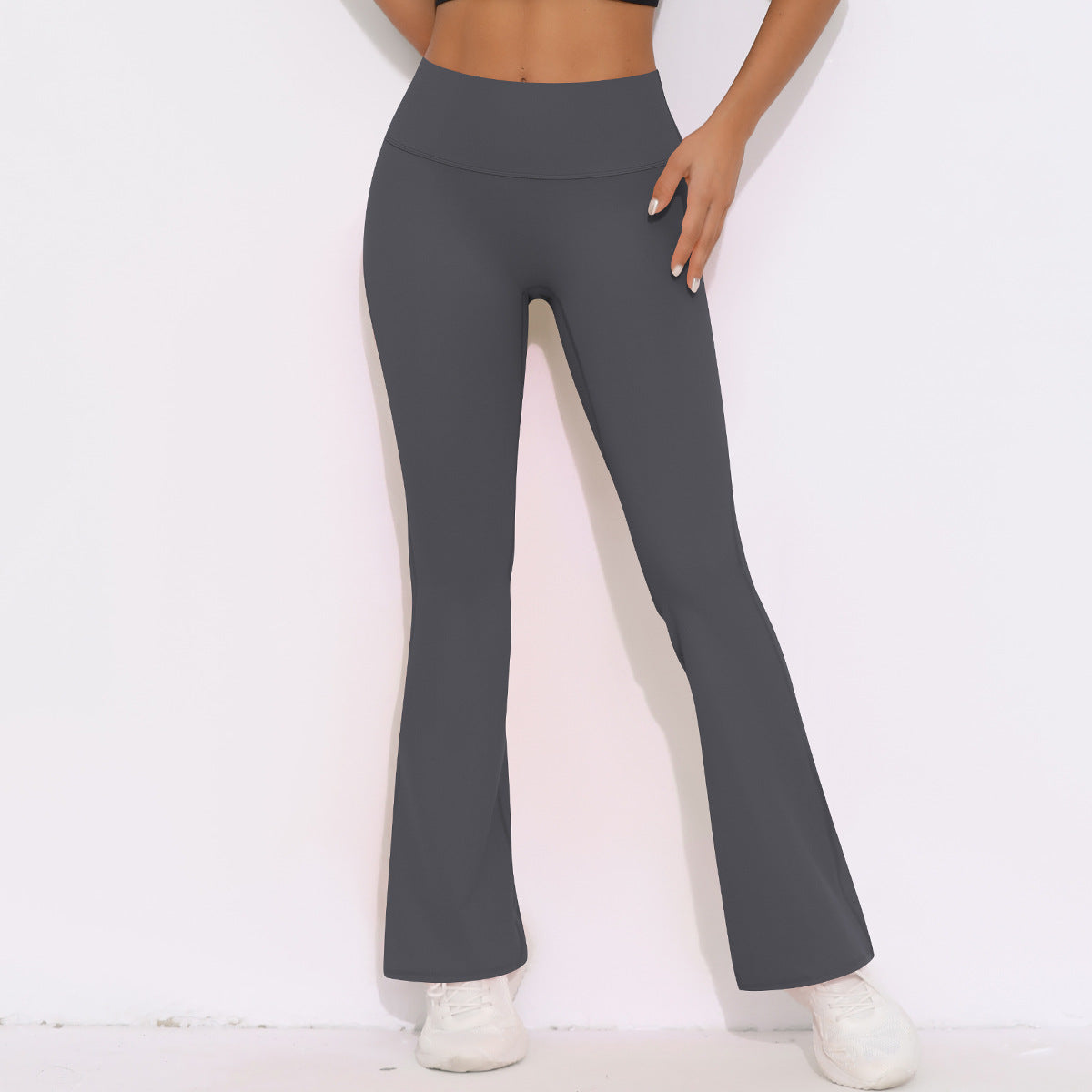 Pantalones cortos de cintura alta, transpirables, cepillados, elásticos, con realce de cadera, informales, con bolsillo, de pierna ancha, para correr, fitness y yoga.