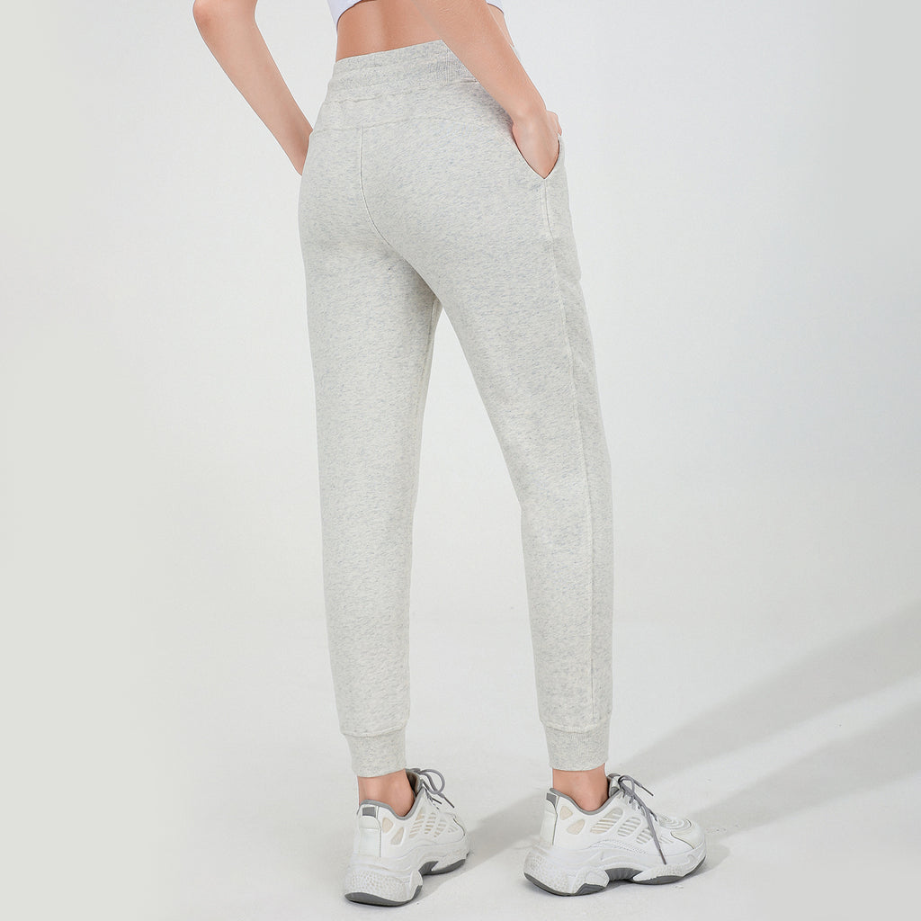 Autumn Winter Exercise Outfit Drawstring Loose Fleece Lock Warm Yoga Pants Casual Elastic Waist Sweatpants for Women