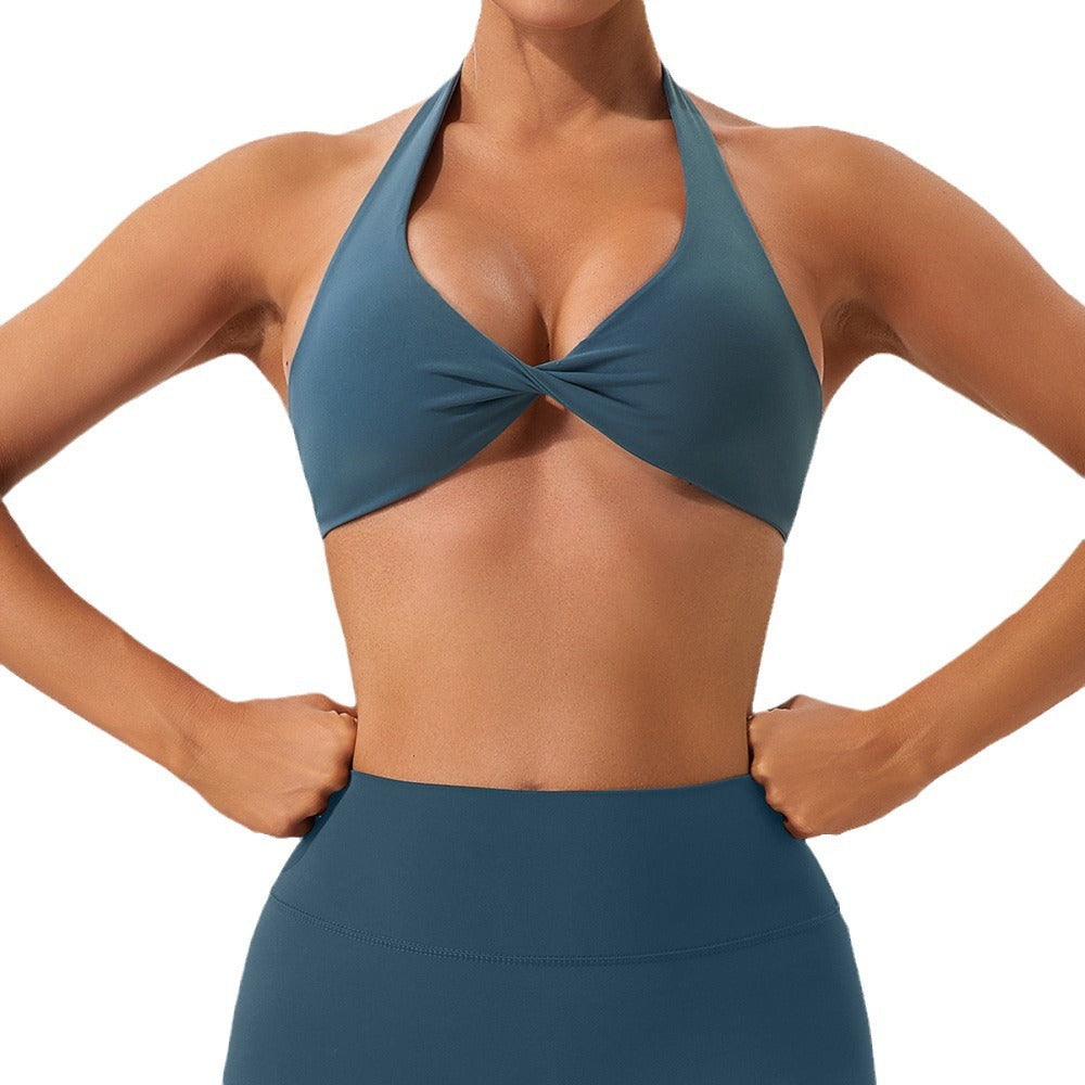 Soutien-gorge de yoga dos nu respirant effet seconde peau, idéal pour le sport et la course à pied. Sous-vêtements pour femme.