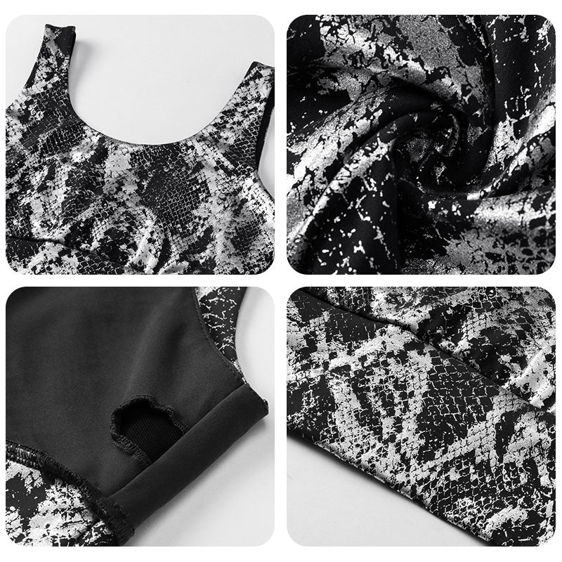 New Snake Print Yoga Vest Women High Elastic Tight Shockproof Sports Underwear Workout Bra Clothes