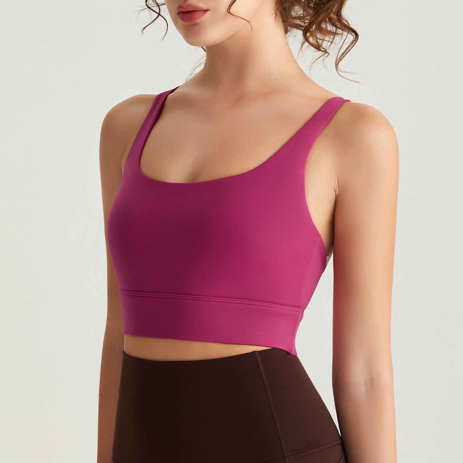 Sports Underwear Women Summer Shockproof Breathable Yoga Clothes Top Hollow Out Cutout Cross Shoulder Strap Beauty Back Exercise Bra