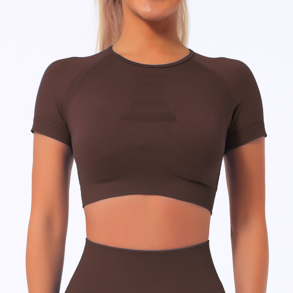 Coffee Brown Short Sleeve