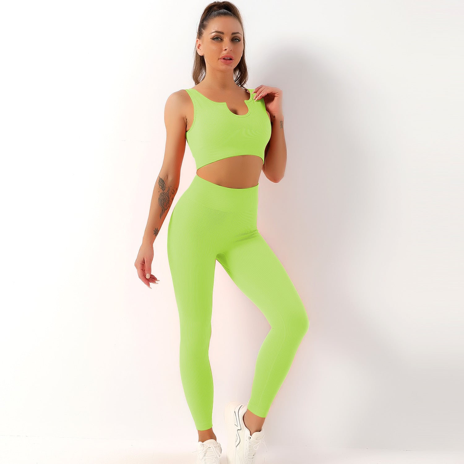 Grass Green U-Shaped Bra Trousers