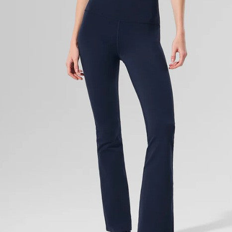 Nude Feel Yoga Pants Women Sports High Waist Hip Lift Fitness Belly Contracting Close Fitting Yoga Bootcut Trousers