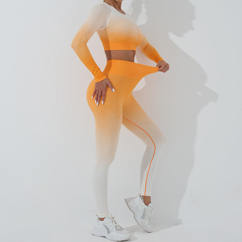Dopamine Yoga Suit Gym Autumn Good looking Popular Gradient Yoga Suit Women