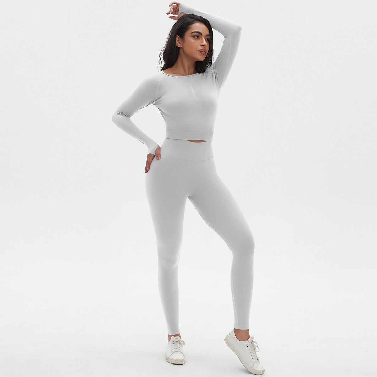 Long Sleeve Trousers Suit-Moonlight White