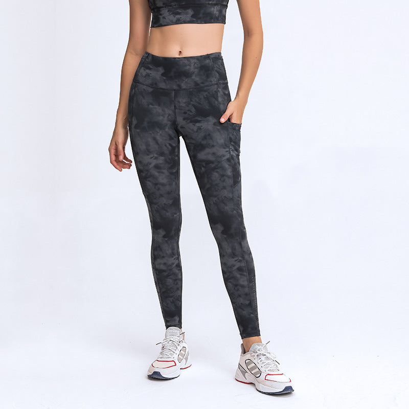 Pantalones de yoga de primavera y verano para mujer, elásticos, de doble cara, cepillados, de cintura alta, con bolsillos de retazos, deportivos, para correr, pantalones cortos